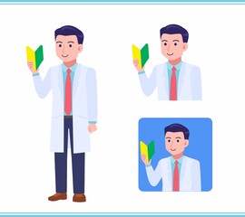 Young man in a lab coat