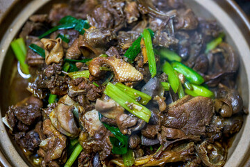 A delicious home-cooked Chinese food, beer stuffy duck