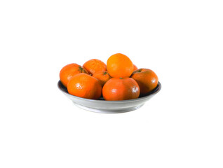 tangerines isolated on white background