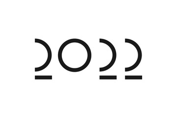 Invitation with 2022 icon sign. Graphic vector illustration. Vector new year