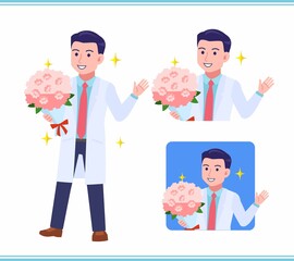 Young man in a lab coat