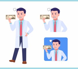 Young man in a lab coat