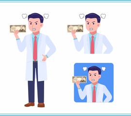 Young man in a lab coat