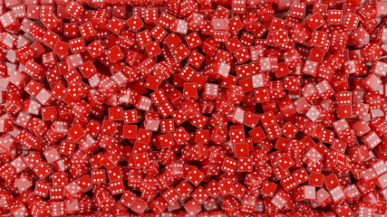 Red dice 3d render abstract background