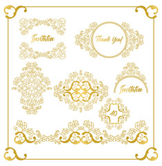 Lace decor for birthday and greeting card, wedding invitation.