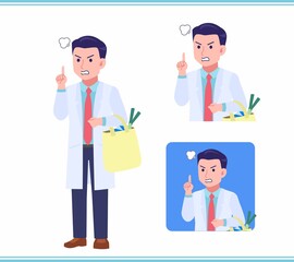 Young man in a lab coat