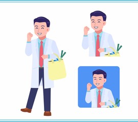 Young man in a lab coat