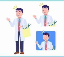 Young man in a lab coat