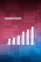 2d rendering Stock market online business concept. business Graph 
