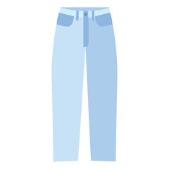 isolated, jeans in flat style