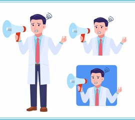 Young man in a lab coat