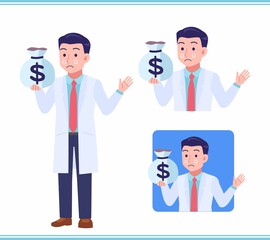 Young man in a lab coat