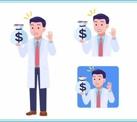 Young man in a lab coat