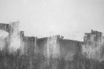 Abstract art white grunge cement or concrete wall texture background. White cement wall texture for interior design for the background. Old gray concrete background for advertising.