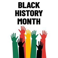 African American History. African American History. Vector illustration with hands