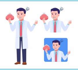 Young man in a lab coat