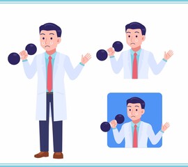 Young man in a lab coat