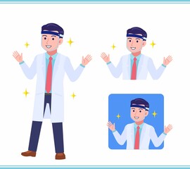 Young man in a lab coat