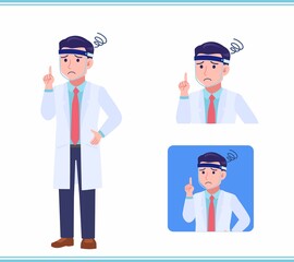 Young man in a lab coat