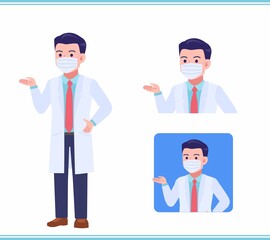 Young man in a lab coat