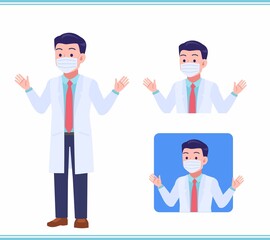 Young man in a lab coat