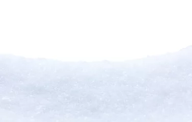 Photo sur Plexiglas Doux monstres Neige naturelle isolée sur fond blanc