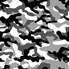 grey military camouflage vector seamless print