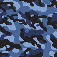 blue seamless camouflage pattern