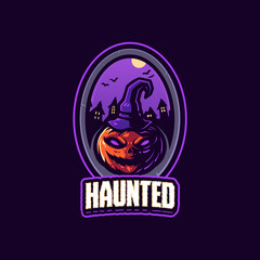 haunted Mascot logo template