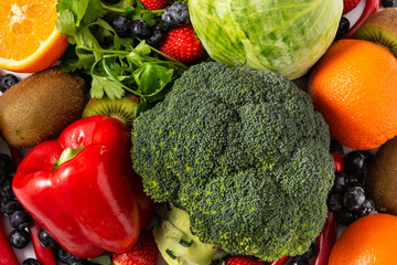 High in vitamin C food background