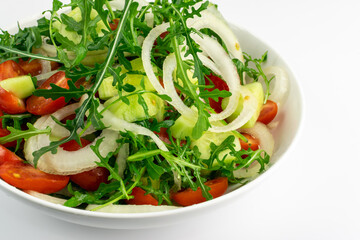 Arugula, Arugula, Ruccola Leaves, Rucola, Eruca or Roquette Salad