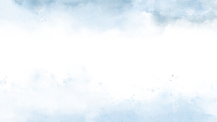 Sky fantasy pastel blue watercolor hand-painted for background - obrazy, fototapety, plakaty