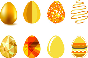 Festive eggs for season easter decoration.