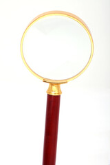 Magnifying glass close-up