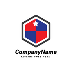 Technology protection shield sman logo icon vector template.