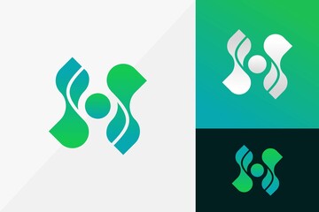 Letter N Nature Leaves Logo Design, Modern Logo Designs Vector Illustration Template