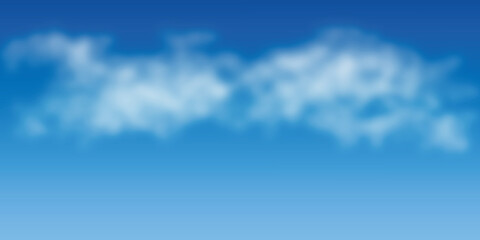 blue sky background with fluffy clouds vector illustration EPS10