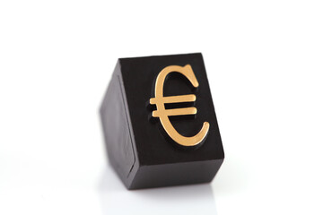 Portrait of Euro currency symbol