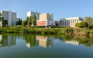 Selmashevo quarries. Microdistrict Selmash. Railway area. Gomel. Belarus.
