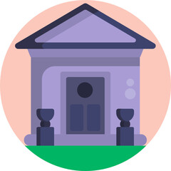 funeral icon. outline thin line icon. vector. illustration 