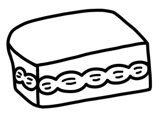 Taiwan Castella　Sandwich
台湾カステラ　モノトーン　Icon　Symbol　Popular

