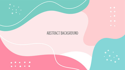 Abstract Background Simple Hand Drawn Minimalist Style with Free Shape and Pastel Colors.