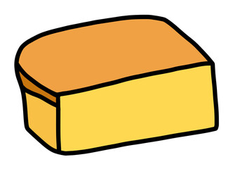 Taiwan Castella　Icon　Symbol　Popular
台湾カステラ　アイコン　一切れ　流行　トレンドグルメ　
