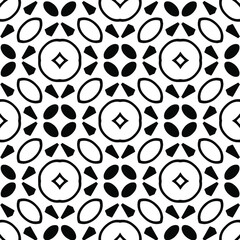 Black and white texture. Abstract seamless geometric pattern.
