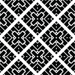 Black and white texture. Abstract seamless geometric pattern.
