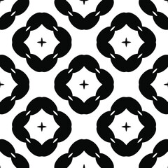 Black and white texture. Abstract seamless geometric pattern.