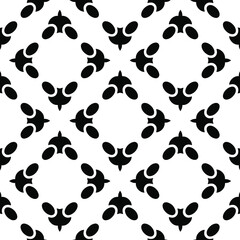 Black and white texture. Abstract seamless geometric pattern.