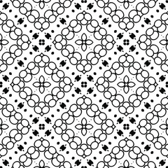 Black and white texture. Abstract seamless geometric pattern.