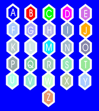 ABC alphabets with white circle