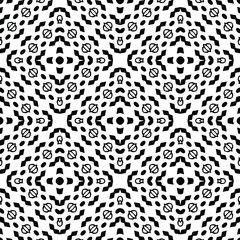 Black and white texture. Abstract seamless geometric pattern.